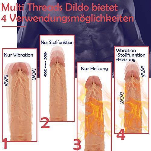 Vibrierender Dildo mit Hin- und Herbewegung Theo-21cm