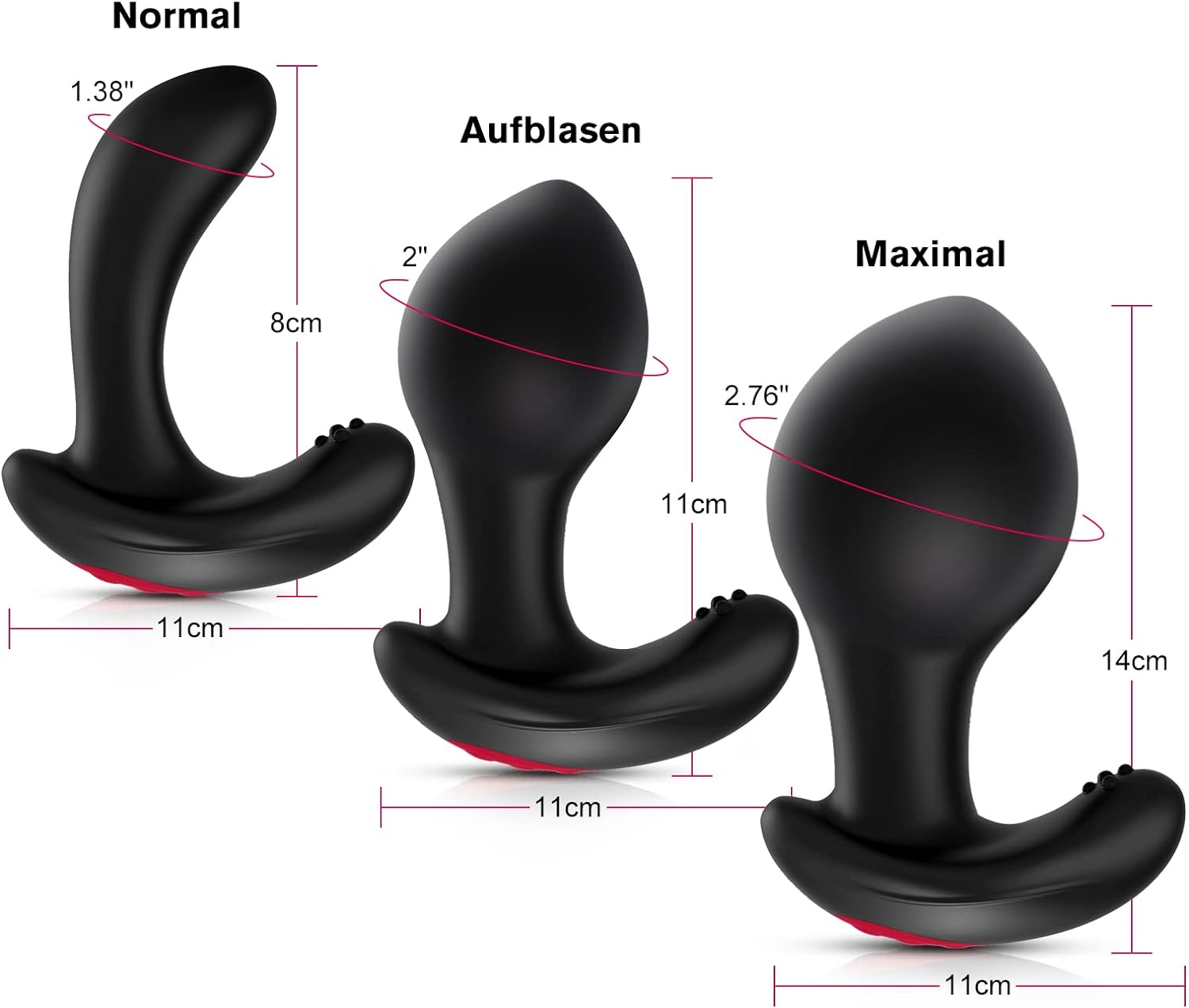 Prostata Stimulator Aufblasbarer Analvibrator