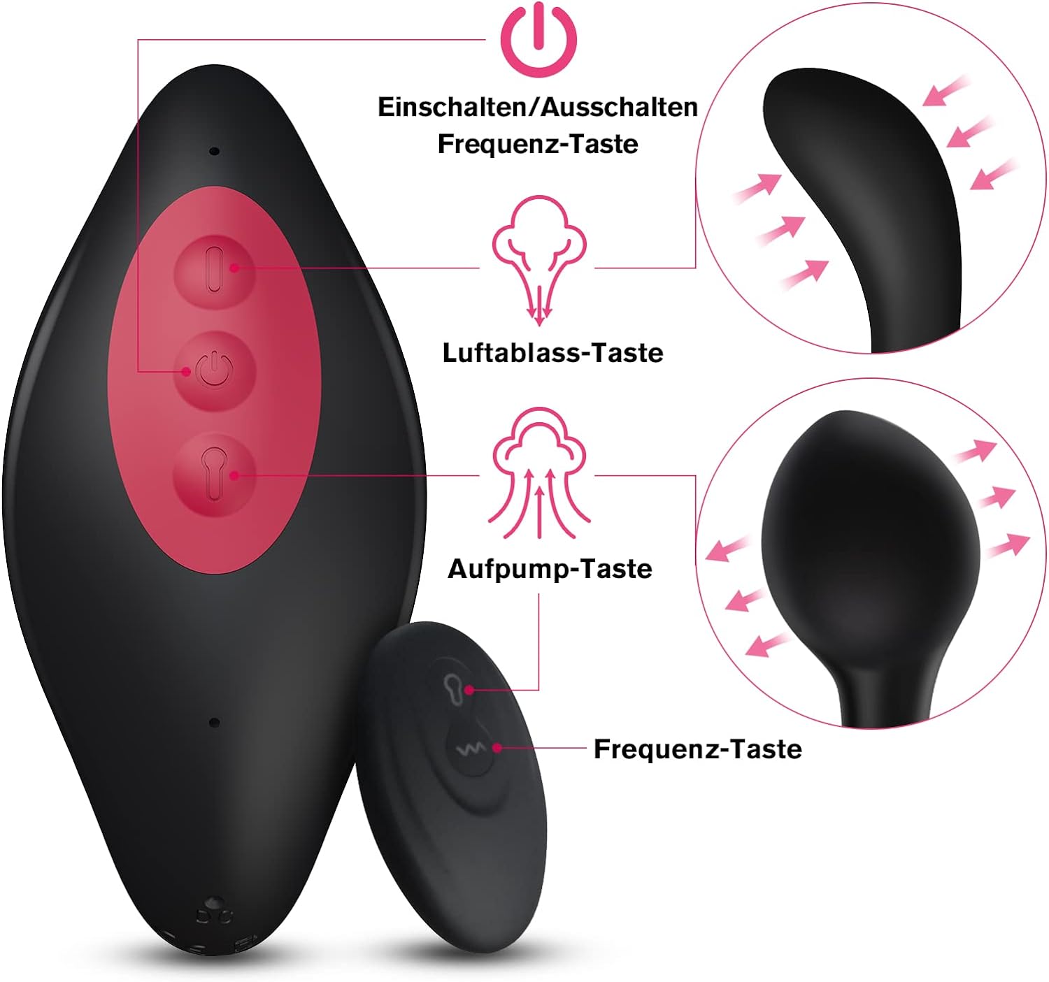 Prostata Stimulator Aufblasbarer Analvibrator