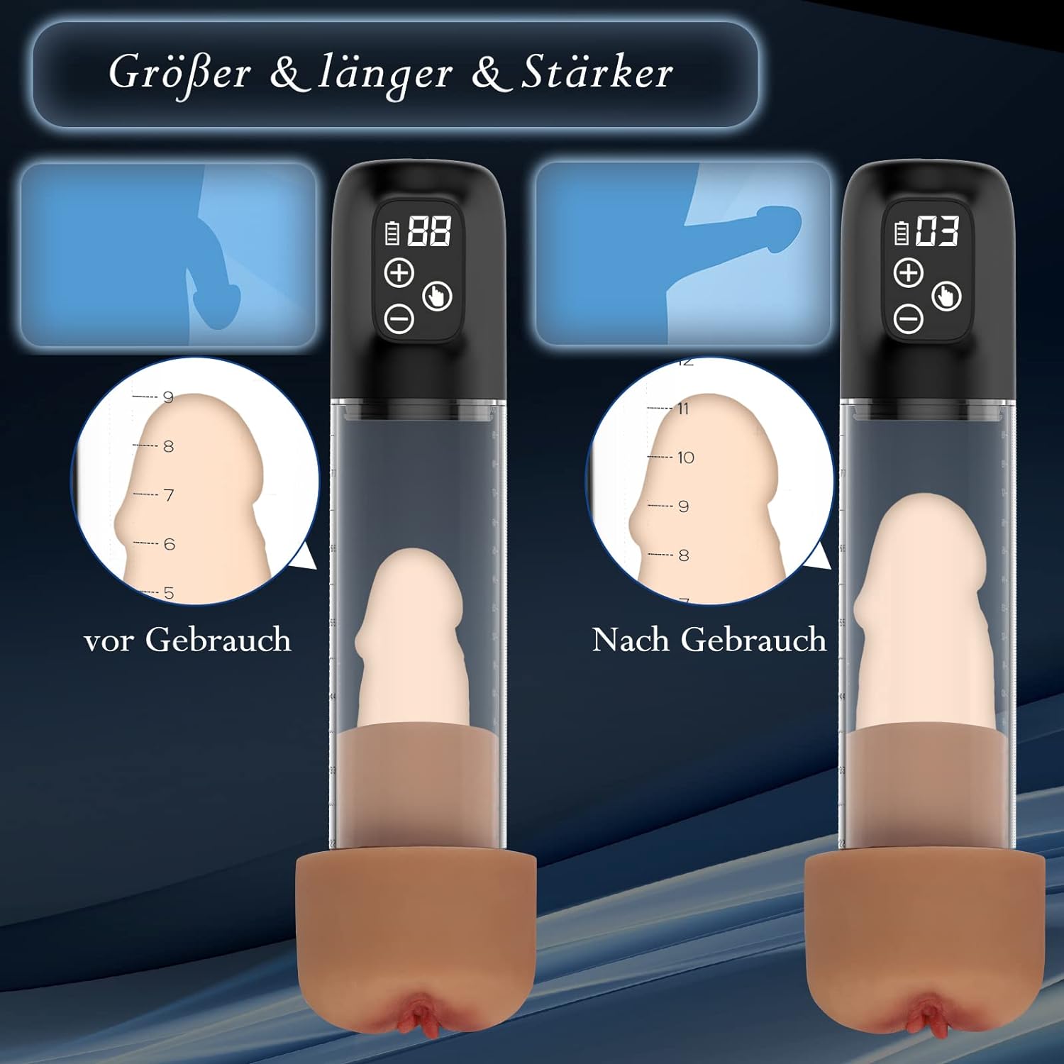 Penispumpen für Penisvergrößerung Penis Erektion