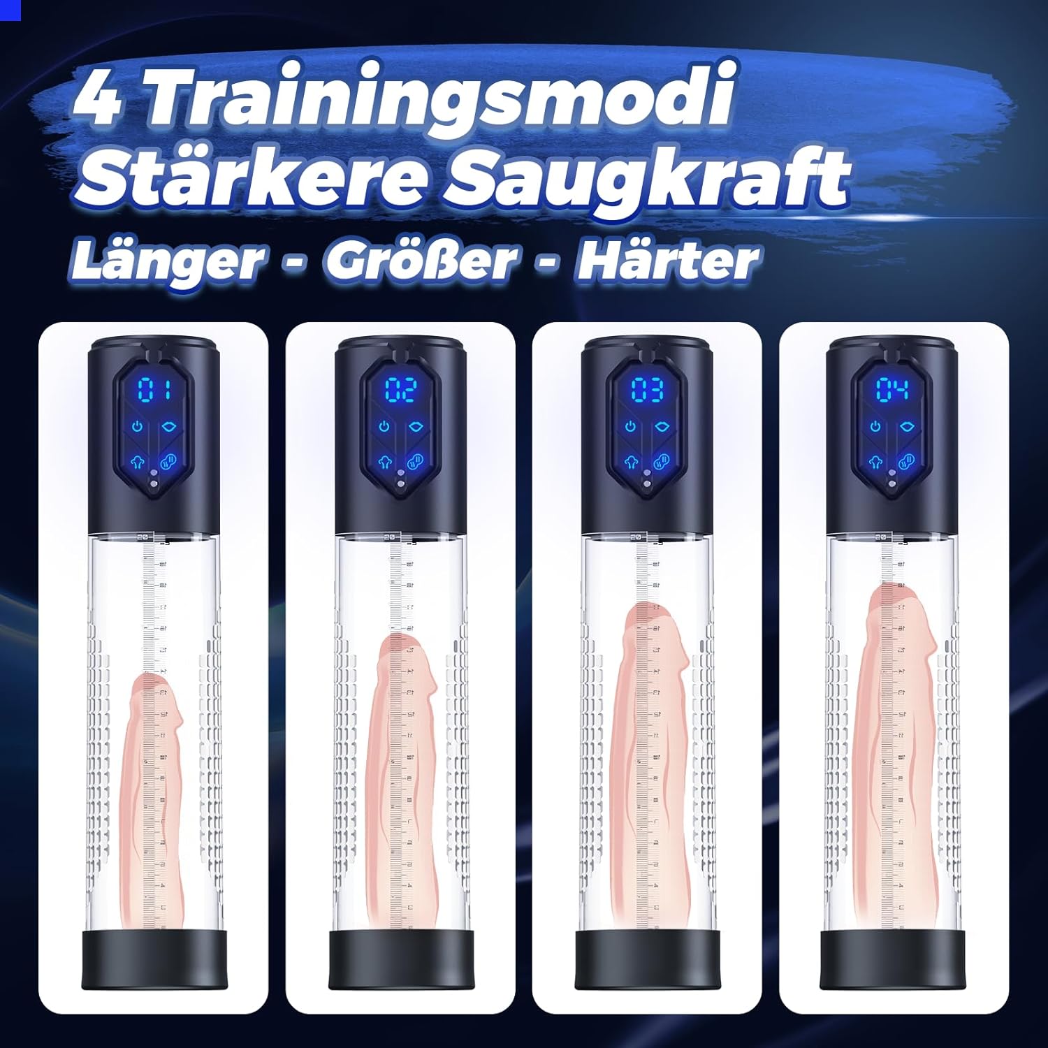 Leistungsstarke Elektropumpe und Masturbator mit 6 Saugstufen 10 Vibrationen
