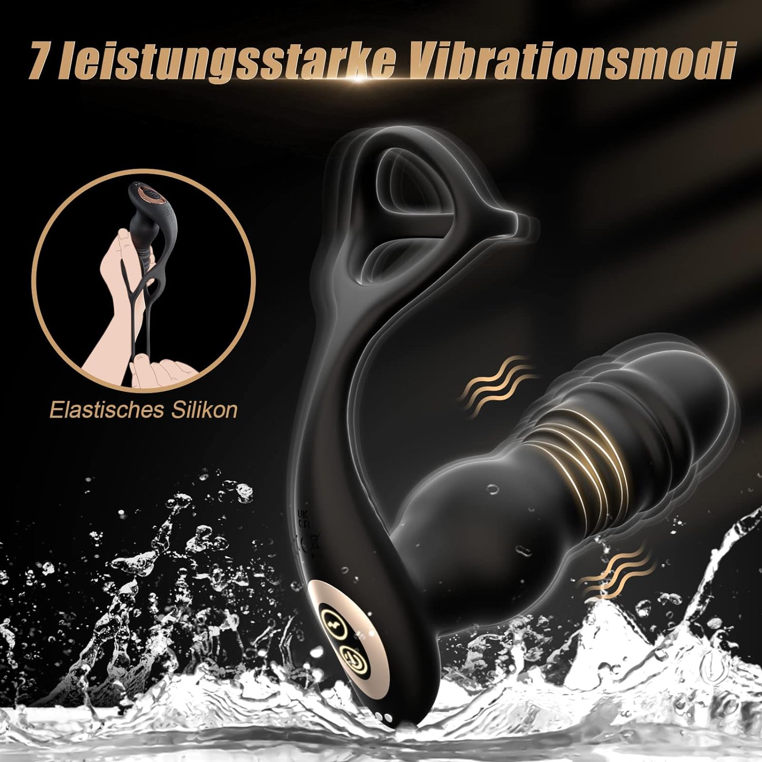 Analvibratoren mit 7 schockfunktionen und 7 vibrationsmodi