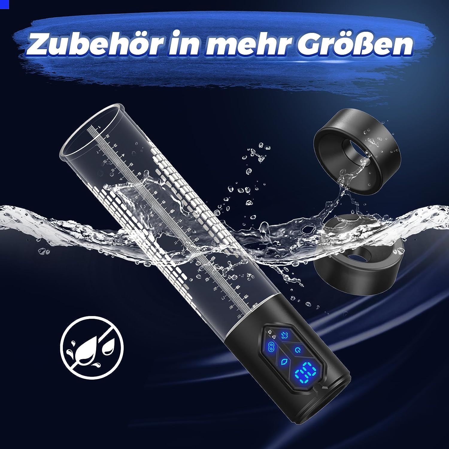 Leistungsstarke Elektropumpe und Masturbator mit 6 Saugstufen 10 Vibrationen