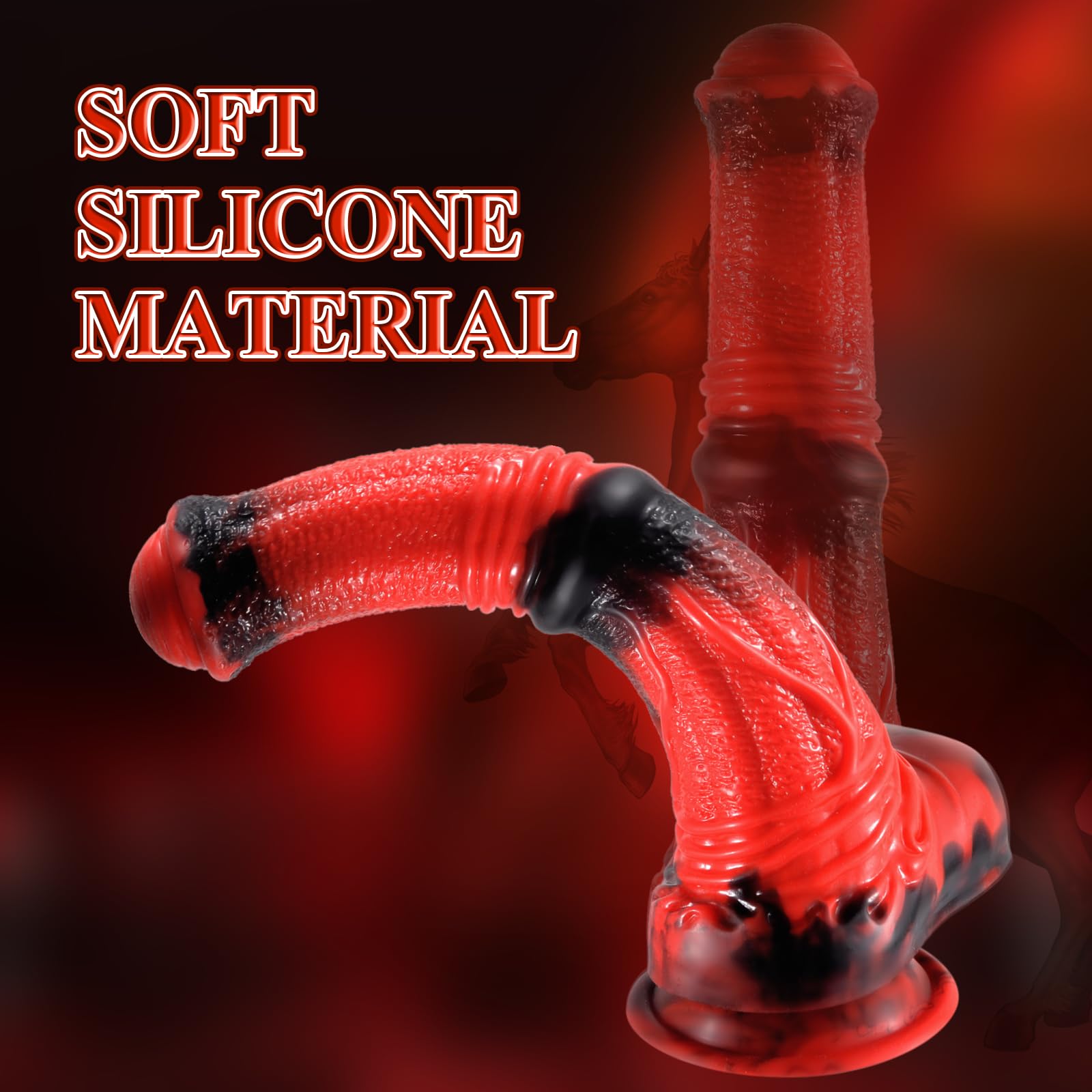 Horse dildo mit saugnapf Silikon 24,5cm