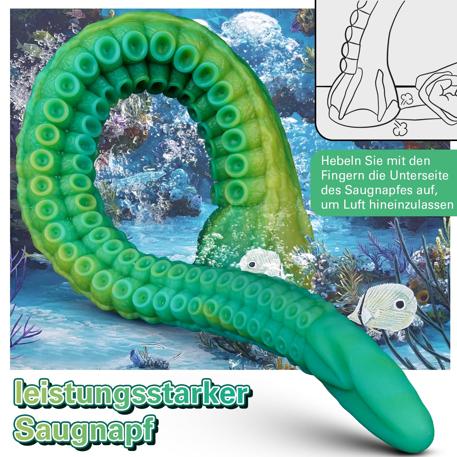 Oktopus-dildo mit saugnapf tentacle anal dildo groß