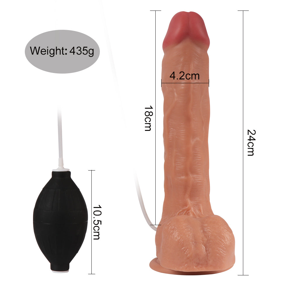 Joseph Giant Squirting Saugnapf Hautfarbe Dildo Porn, 24cm