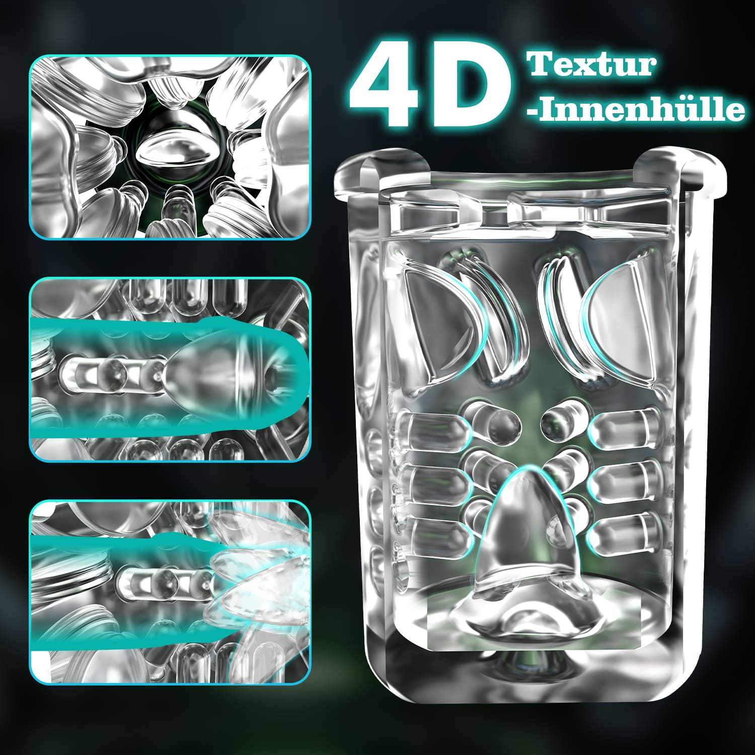 Elektrischer Masturbator mit ultraweicher und strukturierter Hülle