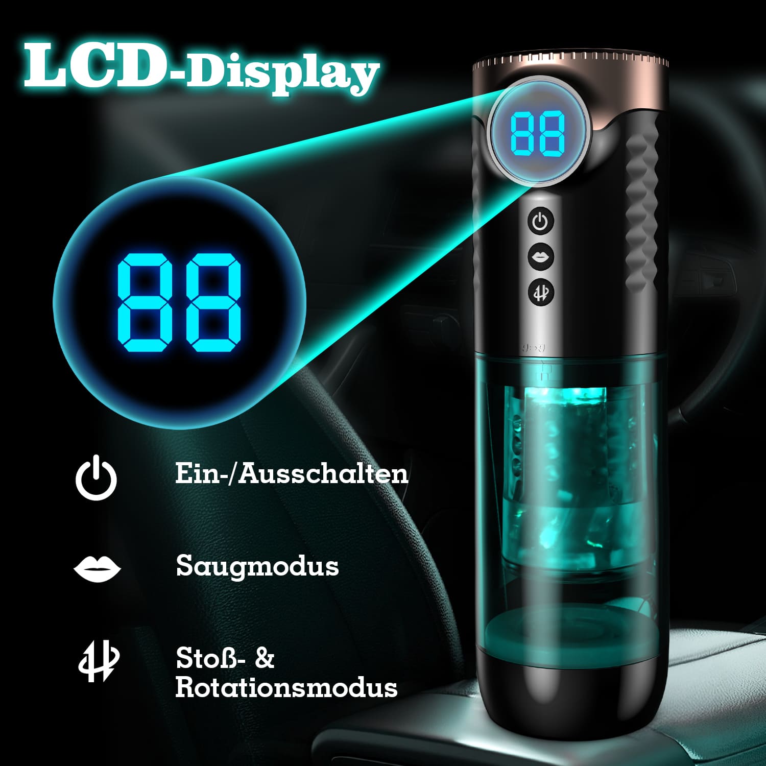 Automatischer Masturbator mit LCD-Display