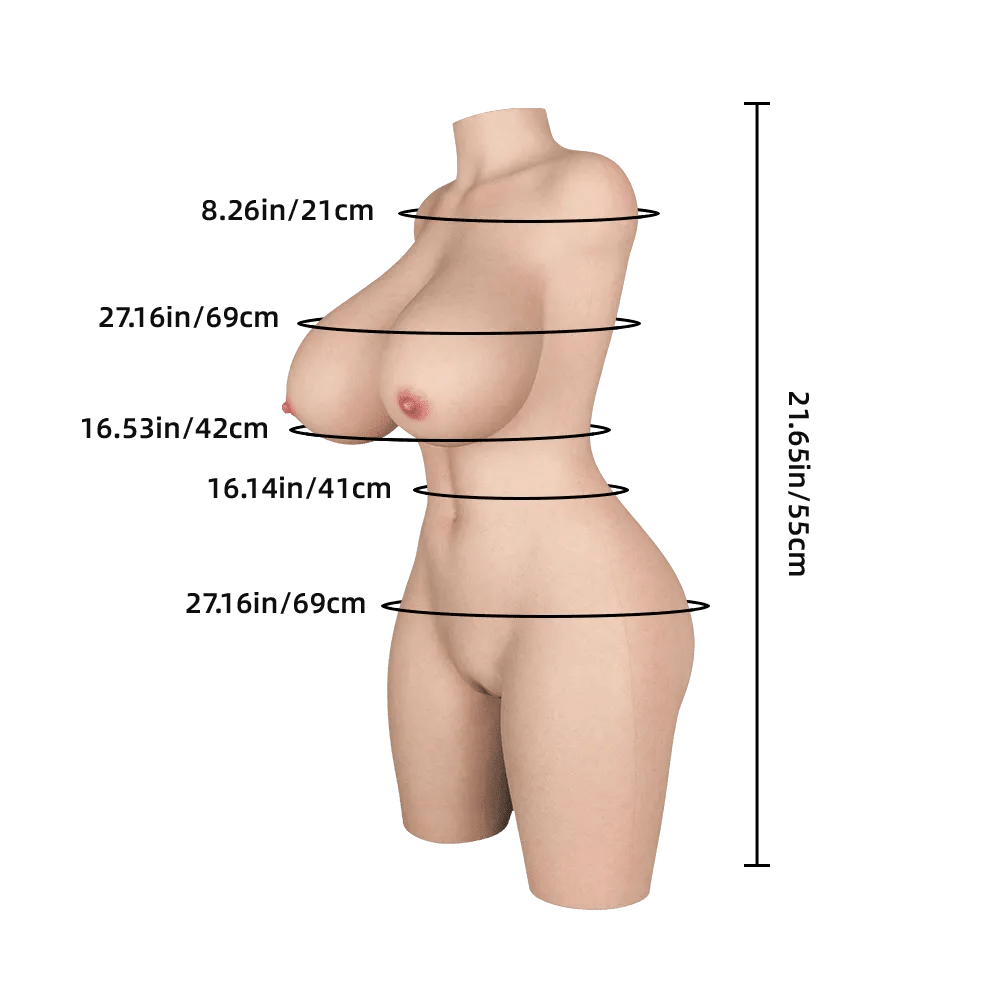 Mini 55cm Silikon-Halbkörperpuppe Liorah 9,5 kg