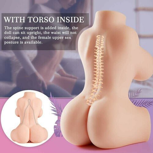 Sexpuppe Torso mit flexiblem Skelett für verschiedene Sexstellungen.