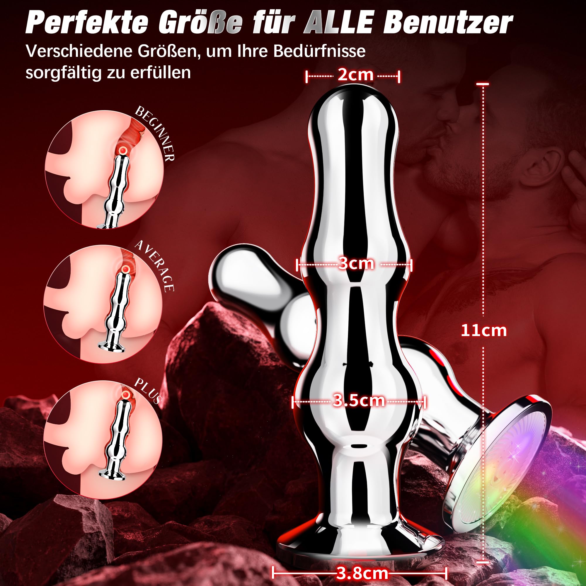 Led Analplug Metall Kugel Pornos Mit Vibration Prostata Stimulation