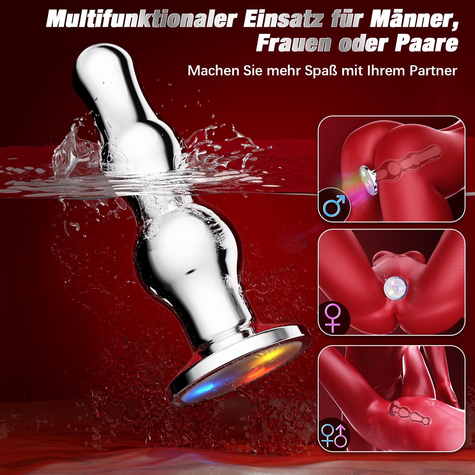 Led Analplug Metall Kugel Pornos Mit Vibration Prostata Stimulation