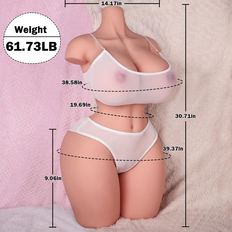 Torso sexpuppe weiblich Kim mit großen Brüsten - 28kg 78cm