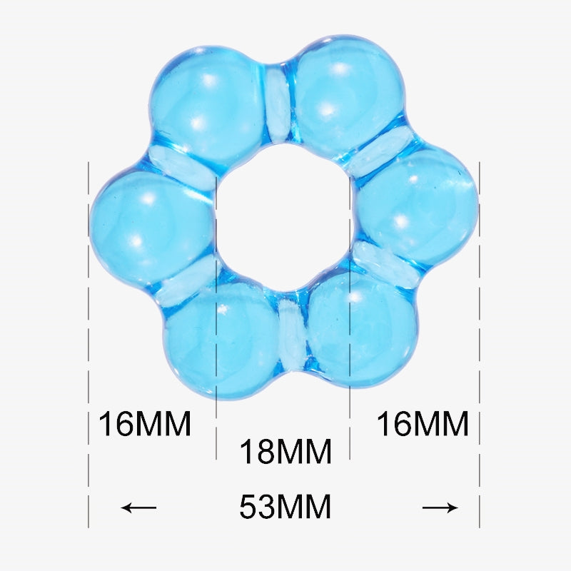 Durchsichtiger Doppelring Penisring Verstellbar