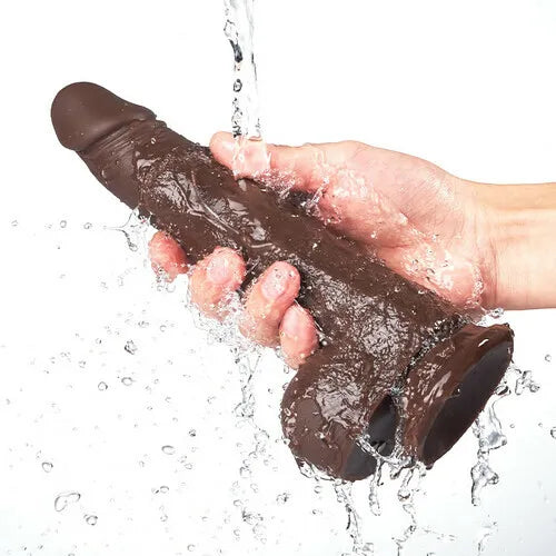 Jamie Analdildo mit Stoßfunktion Dildo Vibrator - 22cm Schwarz