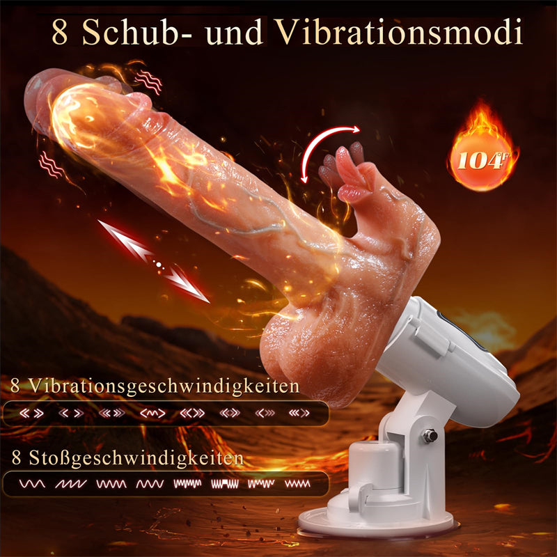 5-in-1 Realistischer Dildo Vibrator mit Stoßfunktion