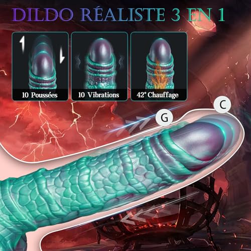 Monster dragon dildo mit 10 stoßfunktion