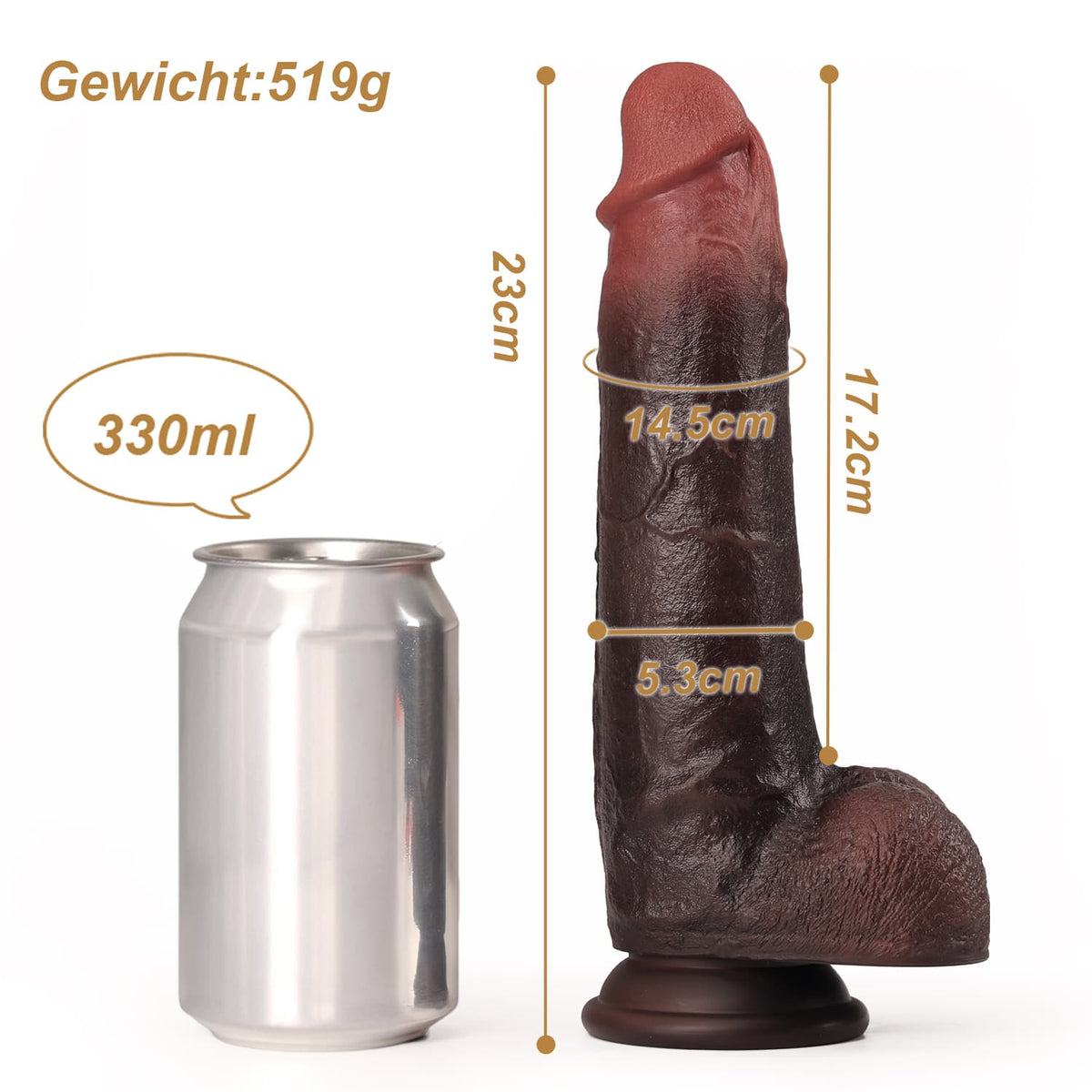 realistischer dildo jett groessentabelle
