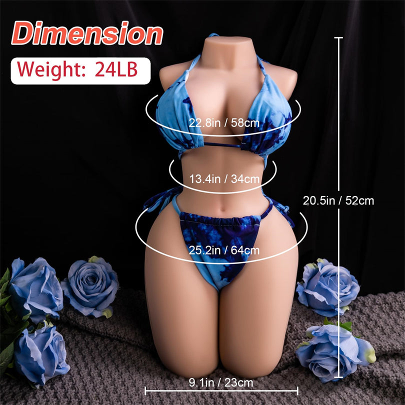 Torso Brustmasturbator Realistische Sinnliche Rätsel 52 cm