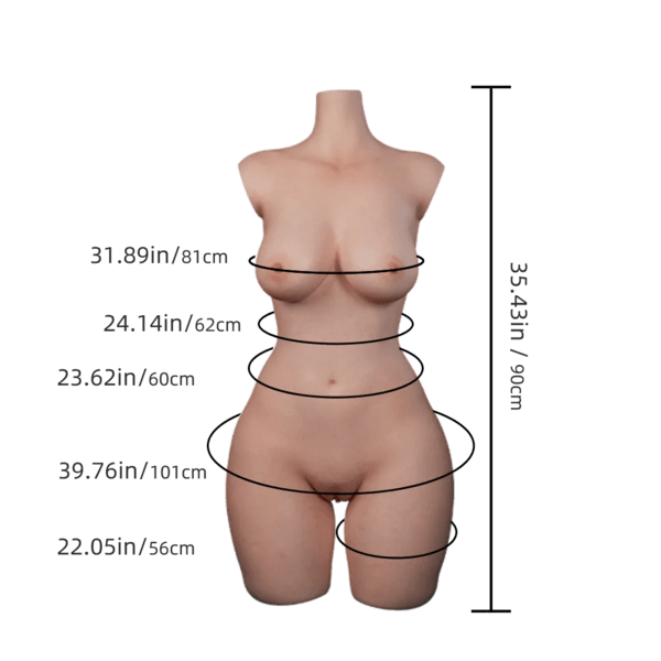 Weiblicher Torso aus Silikon, realistisch Sidonie 24,5 kg