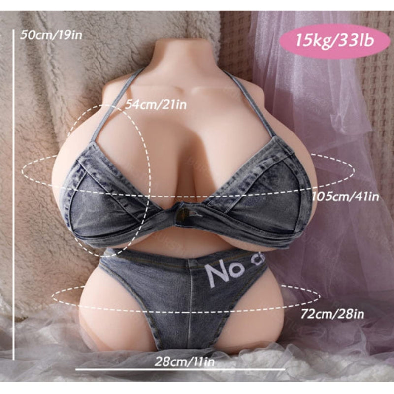 Sex Torso Vanessa mit großen Brüsten - 16kg 50cm