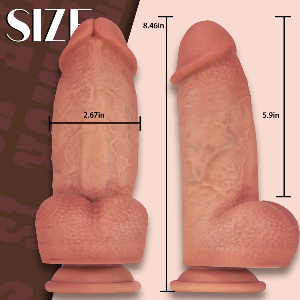 Großer weicher und dehnbarer Silikon-Dildo Chubby-21,5cm