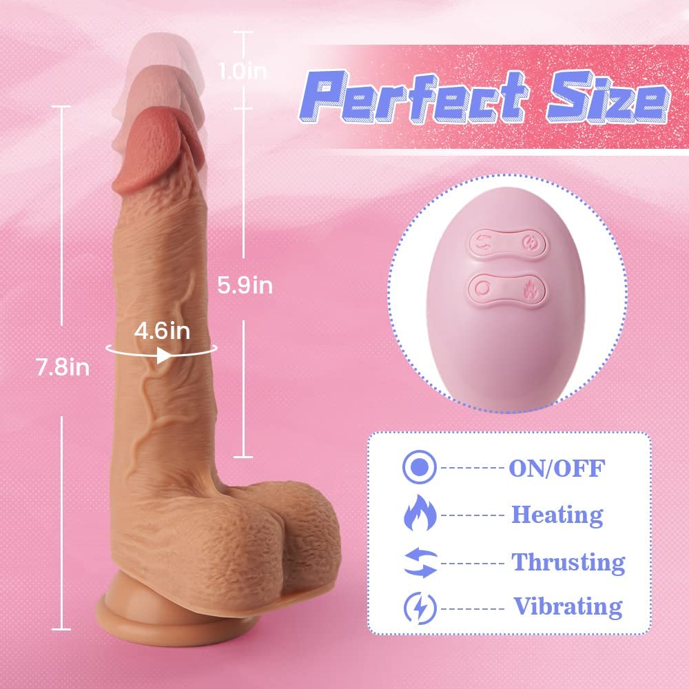 Heizbarer Anfänger Vibrator-Dildo Léo-19,8cm