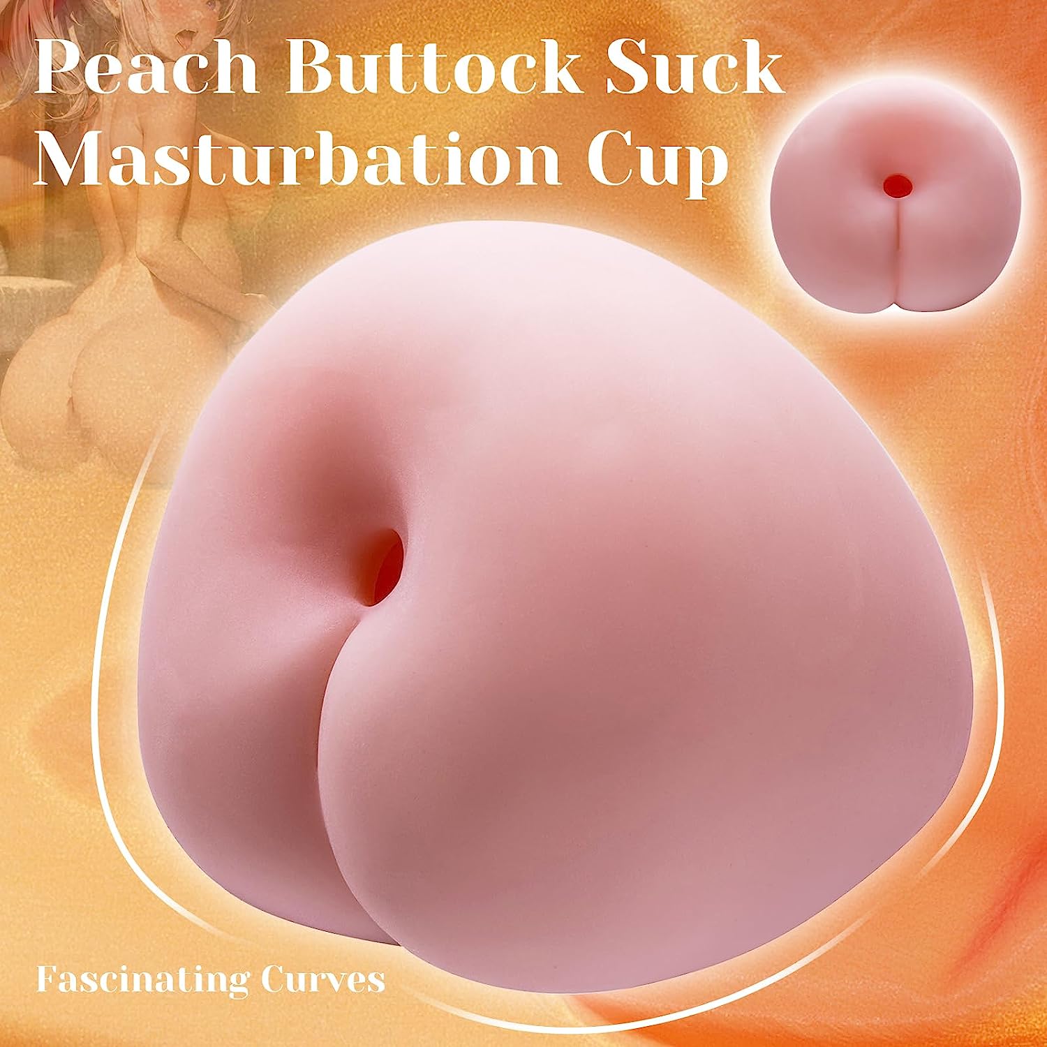 Realistischer Vagina-Masturbator in Pfirsichform