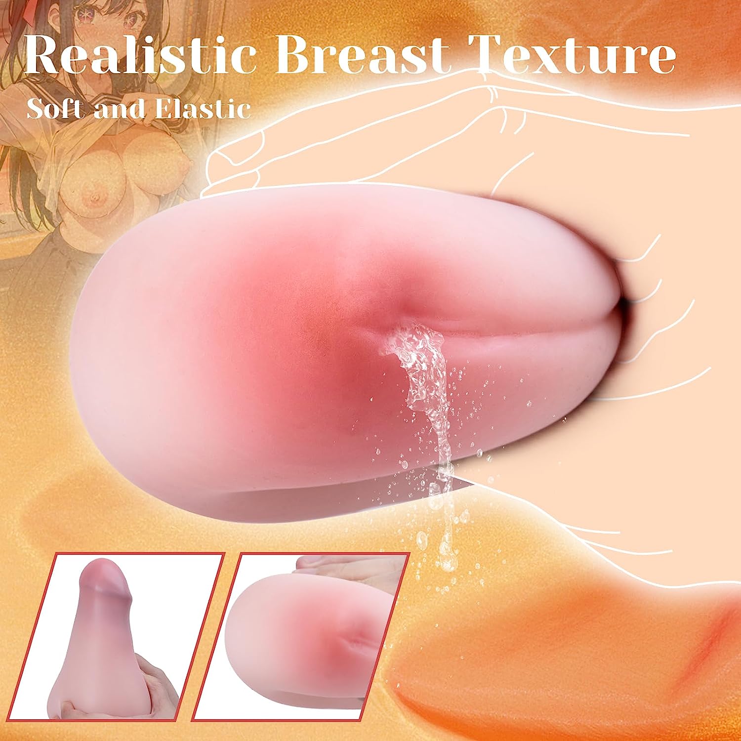 Realistischer Vagina-Masturbator in Pfirsichform