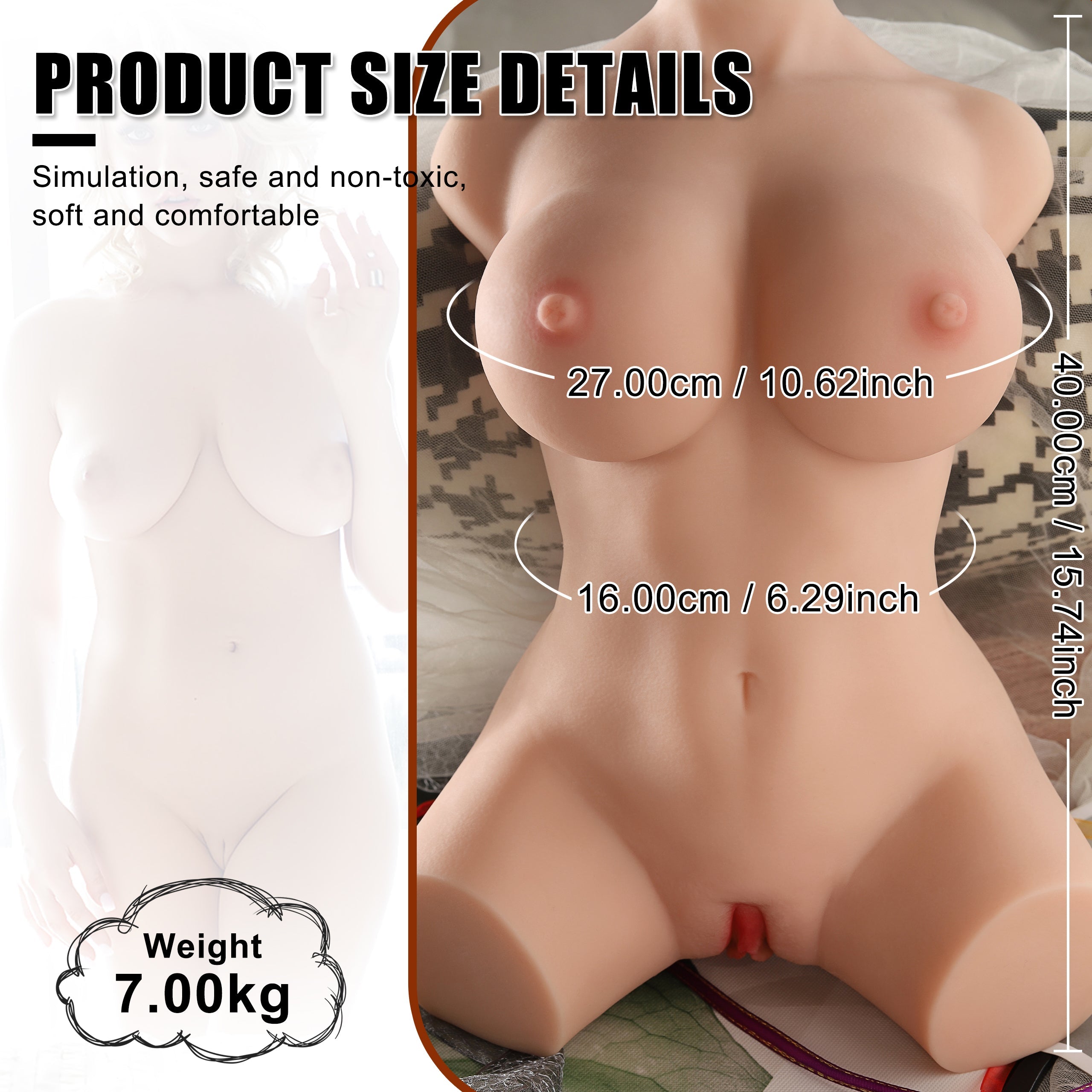 Liebespuppen Torso Masturbator - Merida 7kg